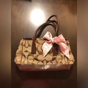 Coach Purse with Bow Accent